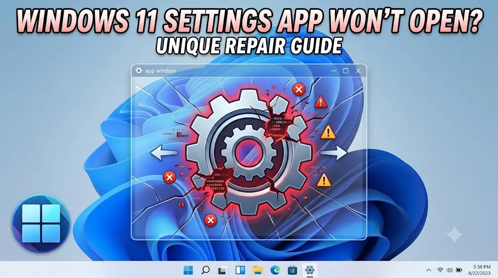 Fix Windows 11 Settings App Not Opening: Every Method 1 windows 11 settings app wont open 1