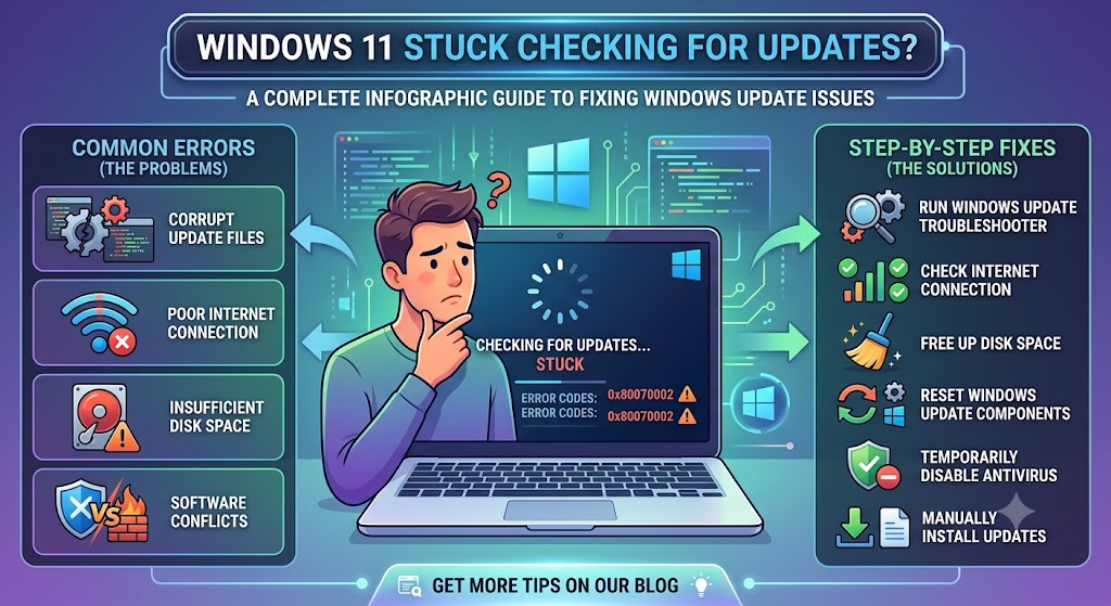 windows 11 stuck checking for updates 1