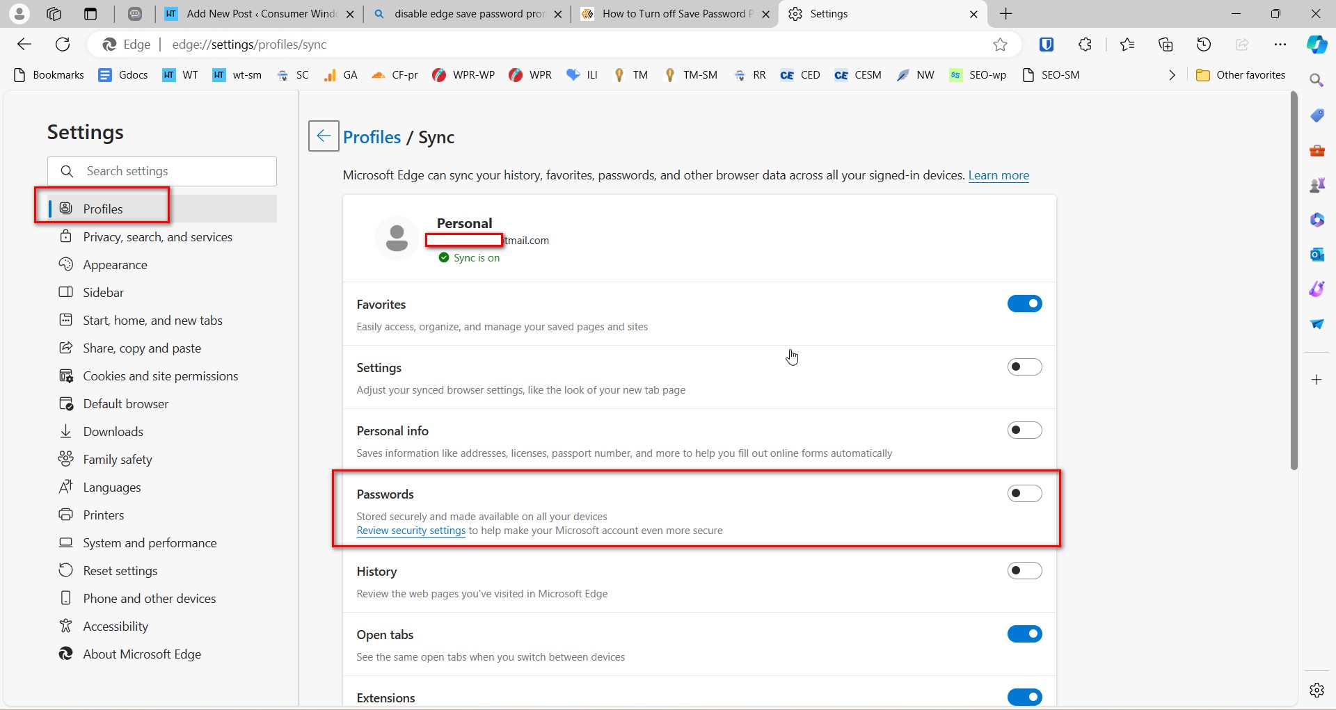 How to Disable the "Save Password" Prompt in Microsoft Edge 3 Disable Passwords Edge Profile Sync