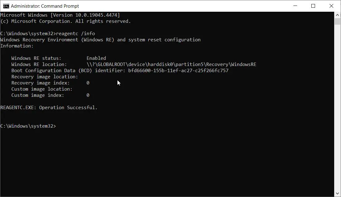 0x80070643 Windows 10 Update Error - Effective Remedy 2 Windows 10 Recovery Partition Status